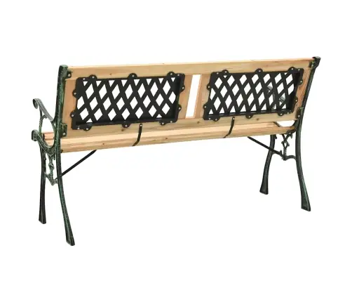 Dārza Sols, 122 Cm, Čuguns Un Egles Masīvkoks Vidaxl