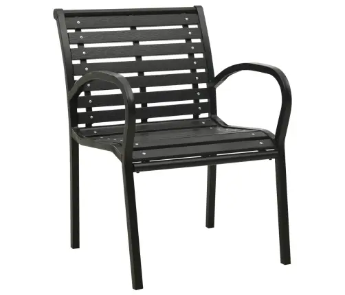 Dārza Krēsli, 2 Gab., Tērauds Un Wpc, Melni Vidaxl