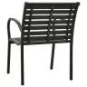 Dārza Krēsli, 2 Gab., Tērauds Un Wpc, Melni Vidaxl