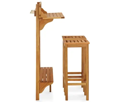 Baro Baldų Komplektas Balkonui, 3 Dalių, Akacijos Masyvas