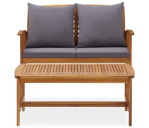 2-Daļīgs Dārza Atpūtas Mēbeļu Komplekts Ar Matračiem, Akācija Vidaxl