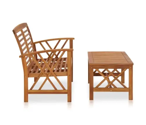 2-Daļīgs Dārza Atpūtas Mēbeļu Komplekts, Akācijas Masīvkoks Vidaxl