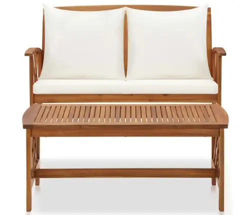 2-Daļīgs Dārza Atpūtas Mēbeļu Komplekts Ar Matračiem, Akācija Vidaxl