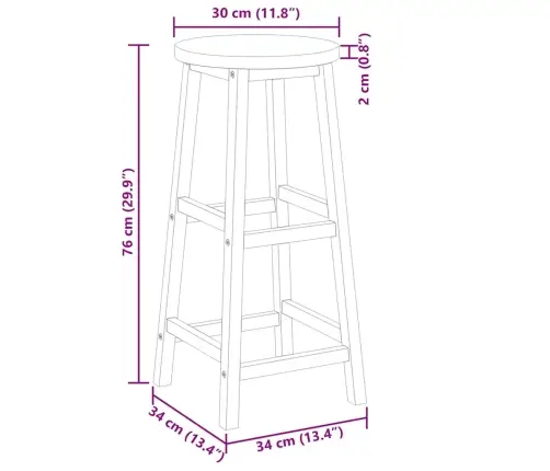 Baro Taburetės, 4 Vnt., Akacijos Medienos Masyvas