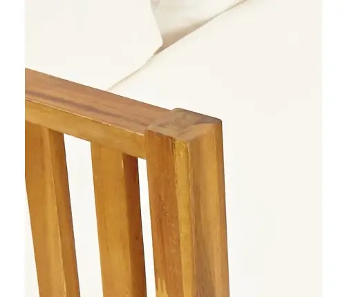 Divvietīgs Dārza Sols Ar Matračiem, 122 Cm, Akācijas Masīvkoks Vidaxl