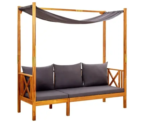 Dārza Sols Ar Jumtiņu, Akācijas Masīvkoks Vidaxl