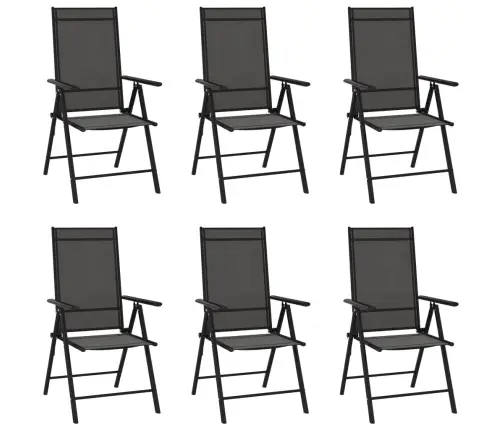 Kokkupandavad Aiatoolid 6 Tk, Tekstileen, Must