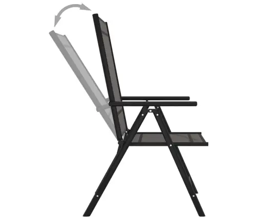 Kokkupandavad Aiatoolid 6 Tk, Tekstileen, Must