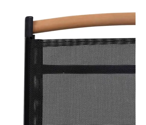 Sulankstomos Sodo Kėdės, 6Vnt., Juodos Spalvos, Tekstilenas