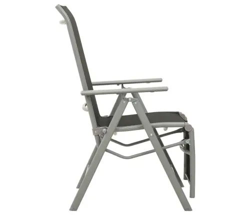 Sodo Kėdės, 2Vnt., Sidabrinės, Tekstilenas Ir Aliuminis