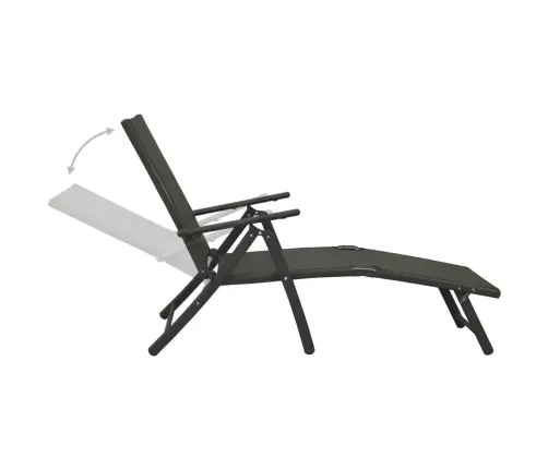 3-Osaline Aiamööblikomplekt, Textilene, Must