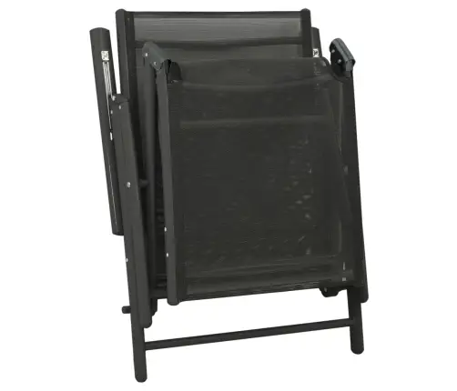 3-Osaline Aiamööblikomplekt, Textilene, Must