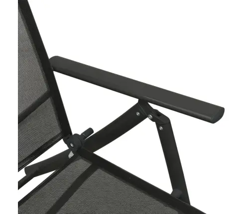 3-Osaline Aiamööblikomplekt, Textilene, Must