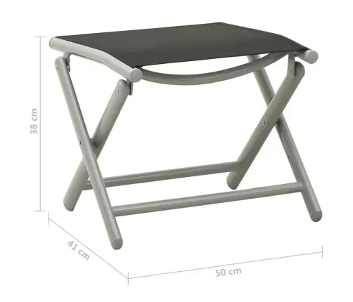 3-Daļīgs Dārza Atpūtas Mēbeļu Komplekts, Tekstilēns, Alumīnijs Vidaxl