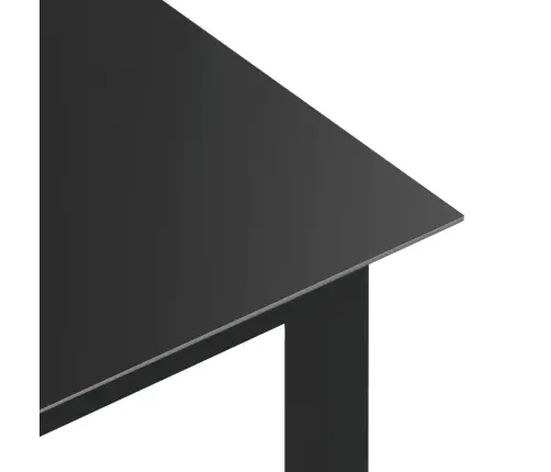 Dārza Galds, Melns, 150X90X74 Cm, Alumīnijs Un Stikls Vidaxl
