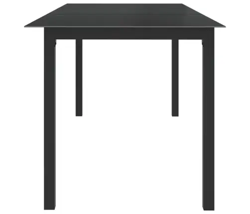 Sodo Stalas, Juodas, 190X90X74cm Aliuminis Ir Stiklas