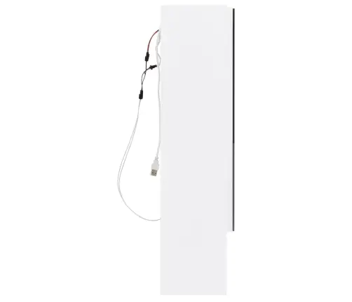 Veidrodinė Vonios Spintelė Su Led, Balta, 80X15X60cm Mdf
