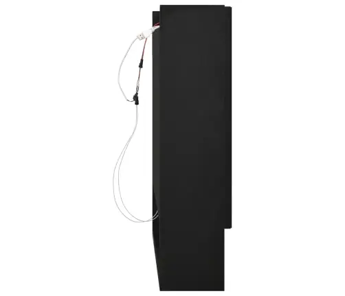 Ledidega Vannitoa Peegelkapp, Must, 80 X 15 X 60 cm Mdf