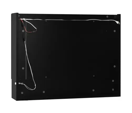 Ledidega Vannitoa Peegelkapp, Must, 80 X 15 X 60 cm Mdf