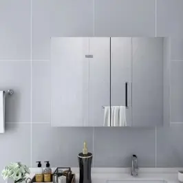 Vannasistabas Skapītis Ar Spoguli, Balts, 80X15X60 Cm, Mdf Vidaxl