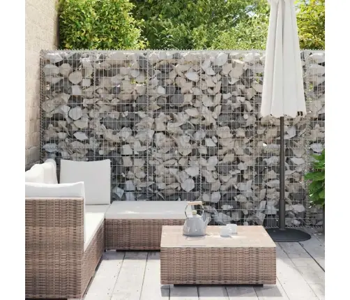 Gabiono Siena Su Dangčiais, 900X30X200cm Galvanizuotas Plienas