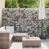 Gabiono Siena Su Dangčiais, 900X30X200cm Galvanizuotas Plienas