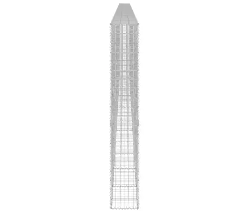 Gabiono Siena Su Dangčiais, 900X30X200cm Galvanizuotas Plienas