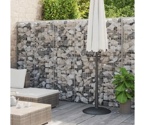 Gabiono Siena Su Dangčiais, 900X30X200cm Galvanizuotas Plienas