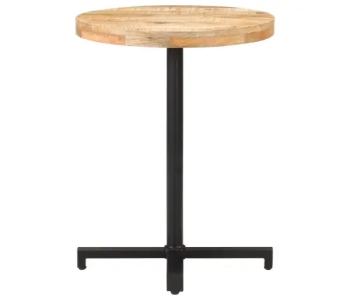 Bistro Galds, Ø60X76 Cm, Apaļš, Neapstrādāts Mango Koks Vidaxl