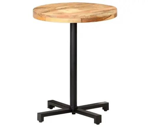Bistro Galds, Ø60X76 Cm, Apaļš, Neapstrādāts Mango Koks Vidaxl
