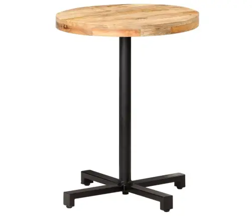 Bistro Galds, Ø60X76 Cm, Apaļš, Neapstrādāts Mango Koks Vidaxl