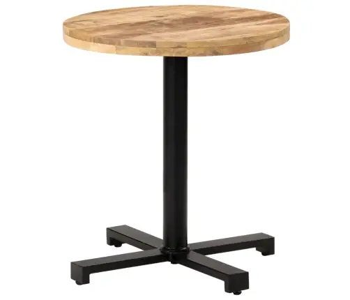 Bistro Galds, Ø70X75 Cm, Apaļš, Neapstrādāts Mango Koks Vidaxl