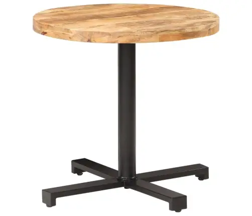 Bistro Galds, Ø80X75 Cm, Apaļš, Neapstrādāts Mango Koks Vidaxl
