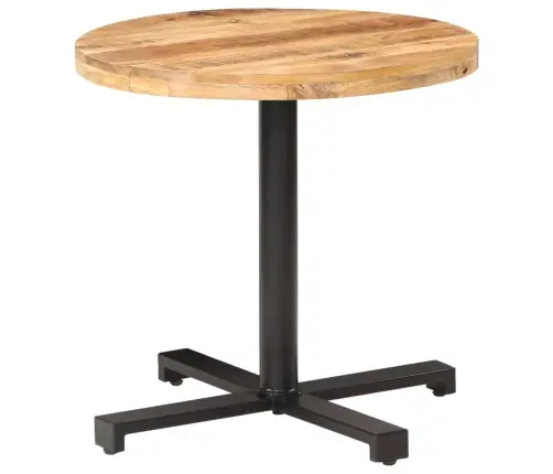 Bistro Galds, Ø80X75 Cm, Apaļš, Neapstrādāts Mango Koks Vidaxl