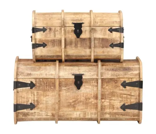 Mantu Lādes, 2 Gab., Mango Masīvkoks  Vidaxl