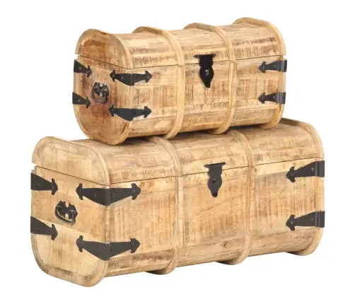 Mantu Lādes, 2 Gab., Mango Masīvkoks  Vidaxl