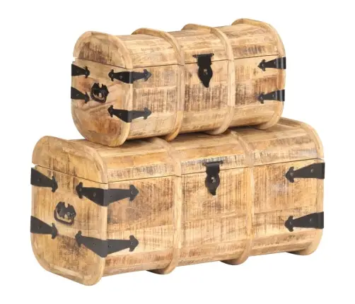 Mantu Lādes, 2 Gab., Mango Masīvkoks  Vidaxl