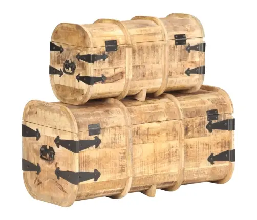 Mantu Lādes, 2 Gab., Mango Masīvkoks  Vidaxl