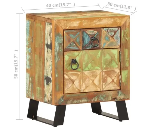 Naktsskapītis, 40X30X50 Cm, Pārstrādāts Masīvkoks Vidaxl Naktsskapītis, 40X30X50 Cm, Pārstrādāts Masīvkoks Vidaxl