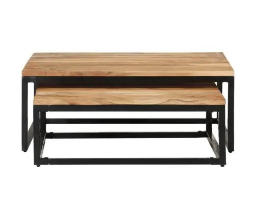 Kafijas Galdiņi, 2 Gab., Sabīdāmi, Akācijas Masīvkoks Vidaxl