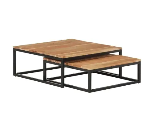 Kafijas Galdiņi, 2 Gab., Sabīdāmi, Akācijas Masīvkoks Vidaxl