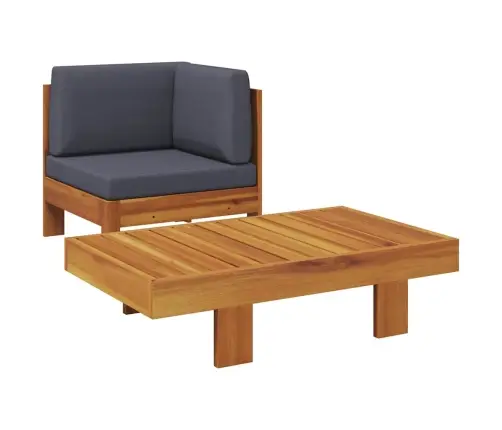 2-Daļīgs Dārza Mēbeļu Komplekts Ar Spilveniem, Akācijas Koks Vidaxl