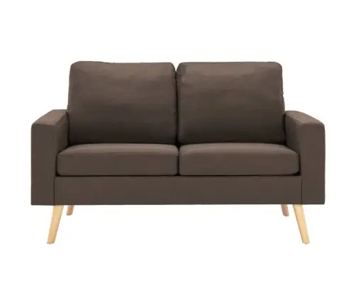 Sofos Komplektas, 3 Dalių, Rudas, Audinys (288695+288705)