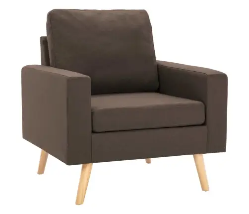 Sofos Komplektas, 3 Dalių, Rudas, Audinys (288695+288705)