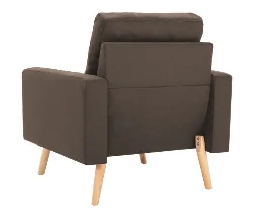 Sofos Komplektas, 3 Dalių, Rudas, Audinys (288695+288705)