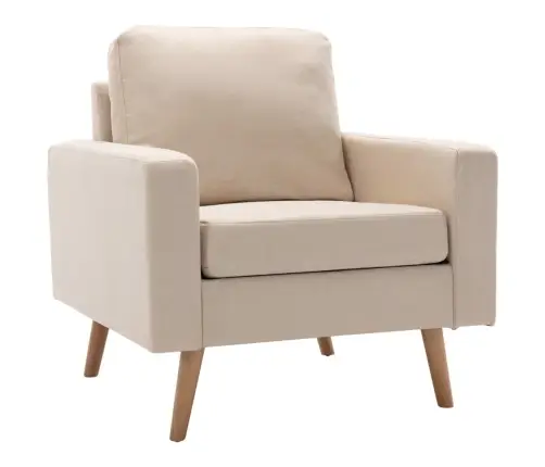 2-Osaline Diivanikomplekt, Kangas, Kreemjasvalge