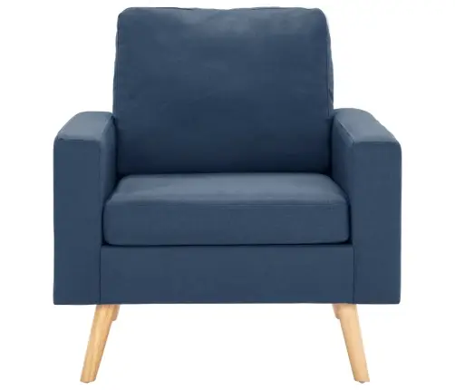 Divdaļīgs Dīvānu Komplekts, Zils Audums Vidaxl