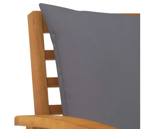 Dārza Sols, 120 Cm, Tumši Pelēki Spilveni, Akācijas Masīvkoks Vidaxl