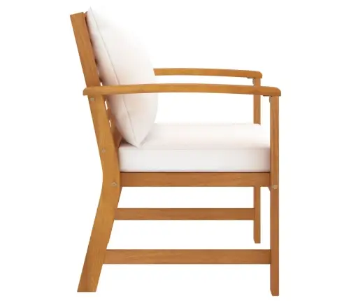 Dārza Krēsli Ar Krēmkrāsas Matračiem, 2 Gab., Akācijas Koks Vidaxl