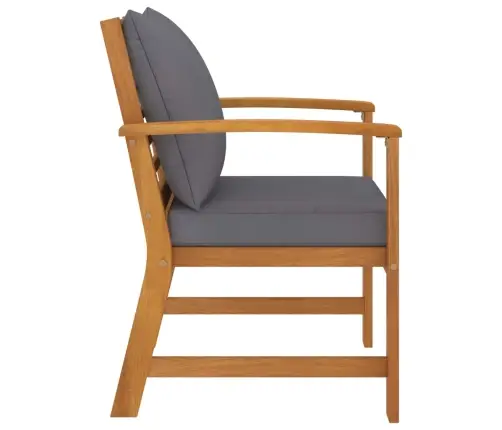 Dārza Krēsli Ar Tumši Pelēkiem Matračiem, 2 Gab., Akācija Vidaxl